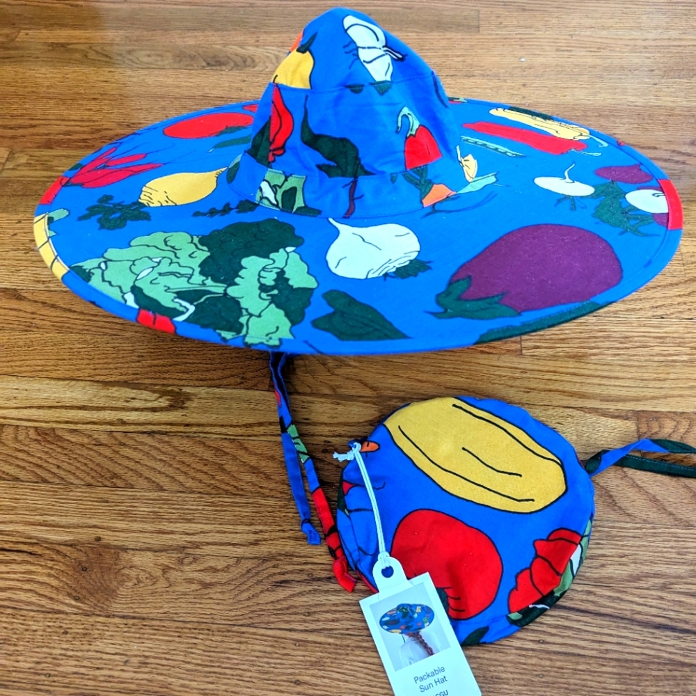 NWT Baggu Packable Farmer's Market Sun Hat